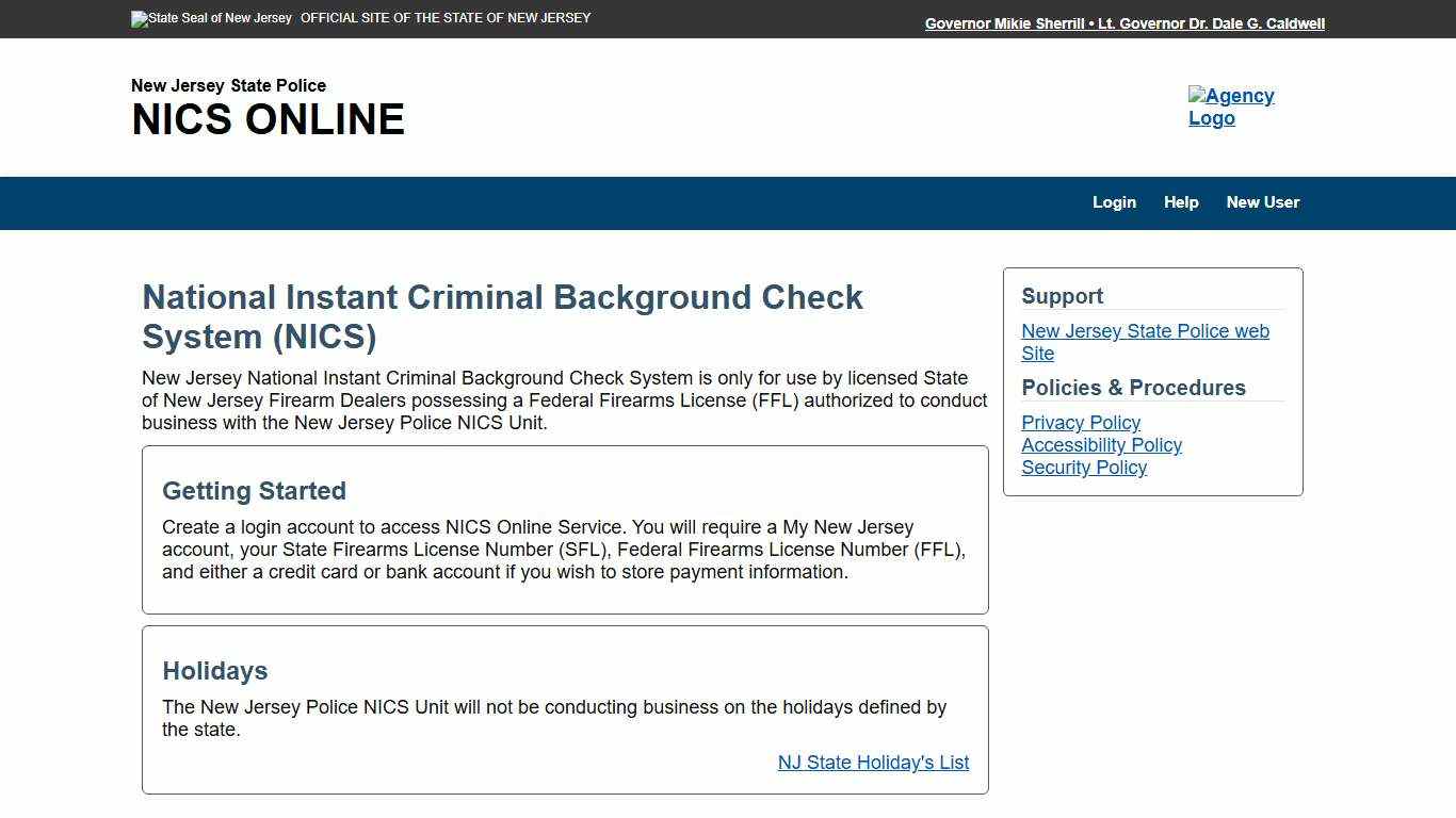 National Instant Check System